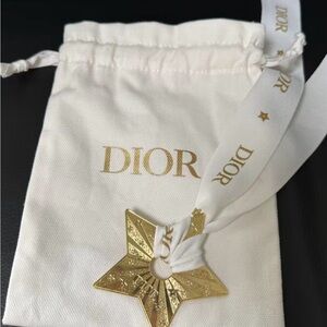 Dior Limited Edition 2025 Gold Star Charm with White Ribbon